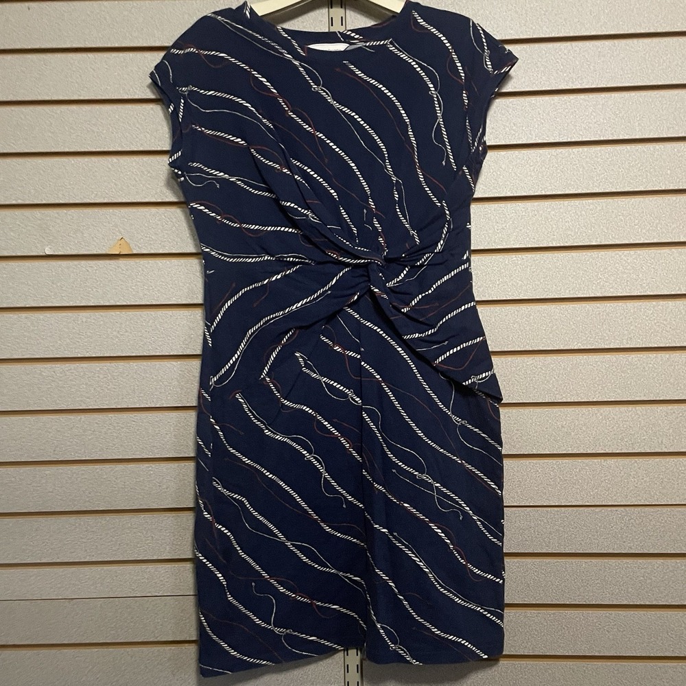 Liz Claiborne‎ Medium Short Sleeve Dress Knee Length Business Casual Nautical